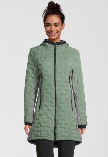 RH+ - 5 Elements Hybrid 3/4 Hoody Isolationsjacke Damen - ivy green/medium grey melange - RH-IZD2989-574-XL - Sportbrands24