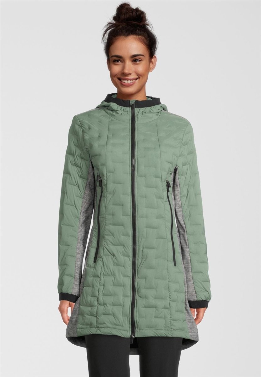RH+ - 5 Elements Hybrid 3/4 Hoody Isolationsjacke Damen - ivy green/medium grey melange - RH-IZD2989-574-XXL - Sportbrands24