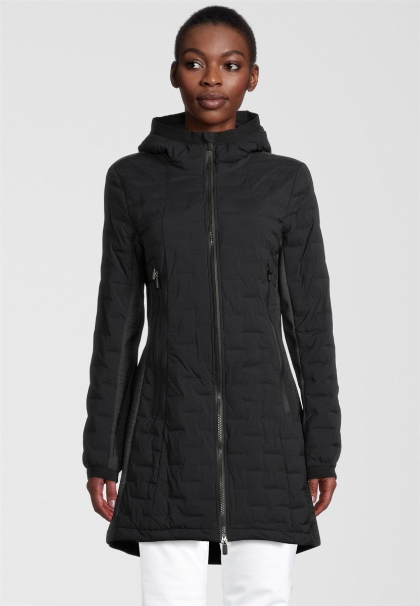 RH+ - 5 Elements Hybrid 3/4 Hoody Isolationsjacke Damen - black/dark grey melange - RH-IZD2989-99A-S - Sportbrands24