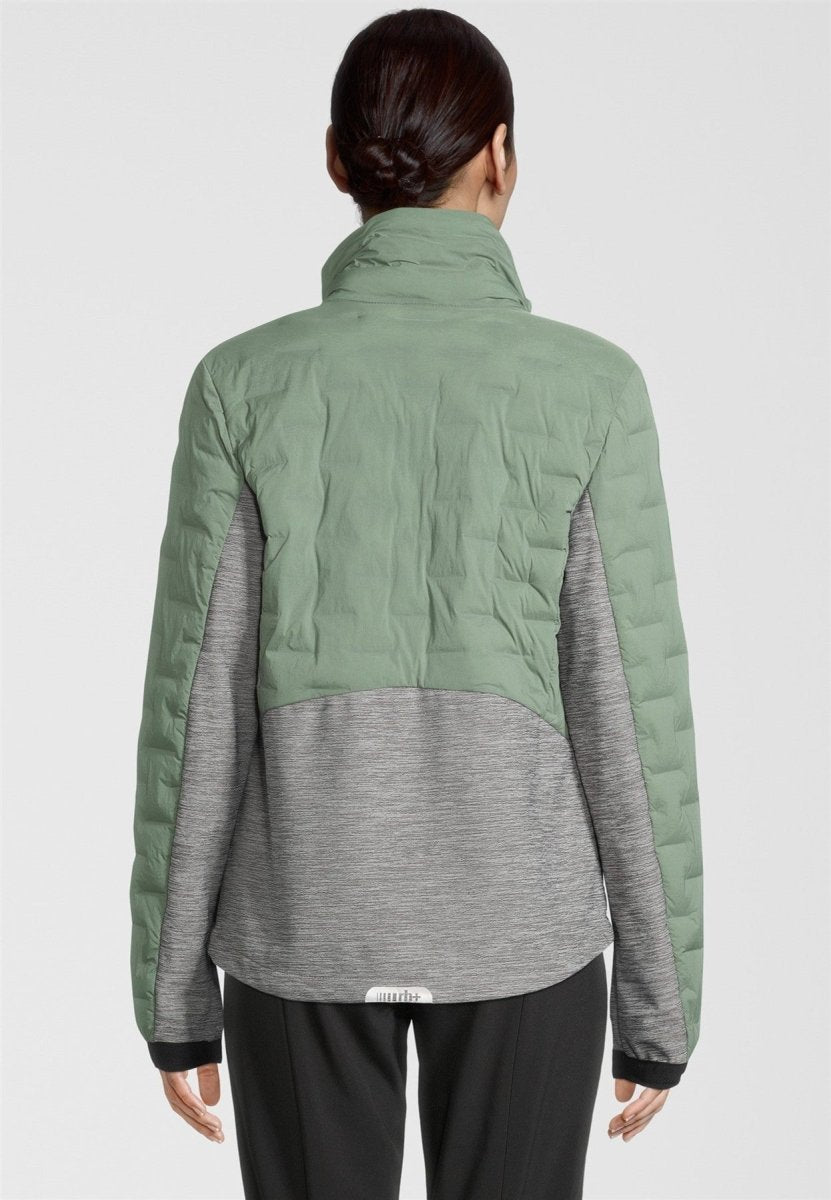 RH+ - 5 Elements Hybrid Bomber Isolationsjacke Damen - ivy green/medium grey melange - RH-IZD2988-574-XS - Sportbrands24