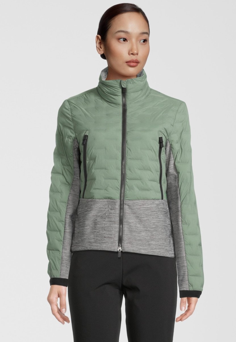 RH+ - 5 Elements Hybrid Bomber Isolationsjacke Damen - ivy green/medium grey melange - RH - IZD2988 - 574 - XS - Sportbrands24