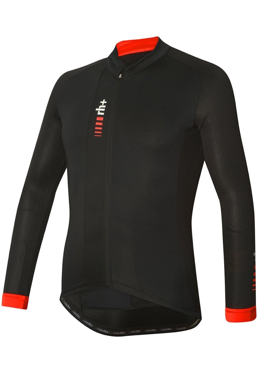 RH+ - Long Sleeve Jersey Fahrradtrikot Herren - black/red code - RHB - ECU0914 - 916 - S - Sportbrands24
