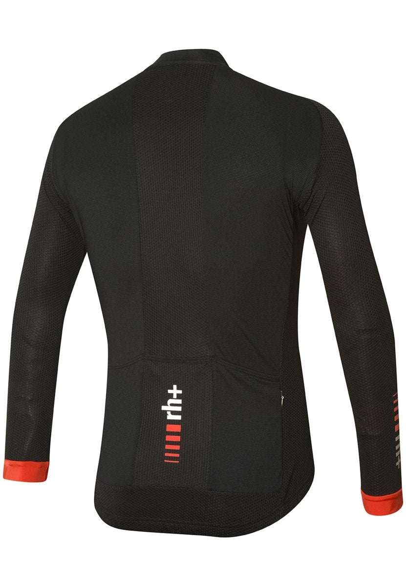 RH+ - Long Sleeve Jersey Fahrradtrikot Herren - black/red code - RHB - ECU0914 - 916 - S - Sportbrands24