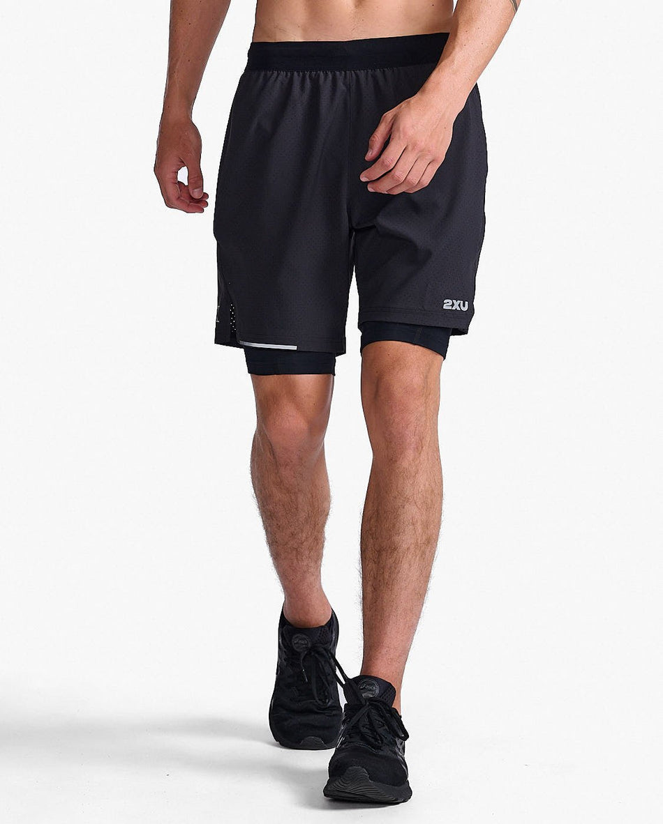 2XU - Aero 7 Inch Shorts Herren - black/silver reflective - 2X - MR6536B - BLK/SRF - XS - Sportbrands24