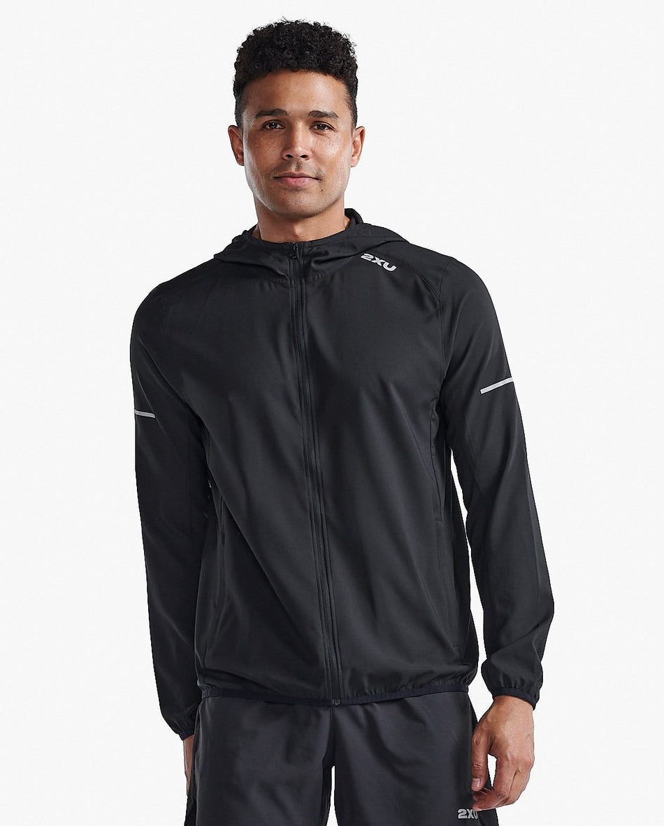 2XU - Aero Jacket Laufjacke Herren - black/silver reflective - 2X - MR7209A - BLK/SRF - XS - Sportbrands24