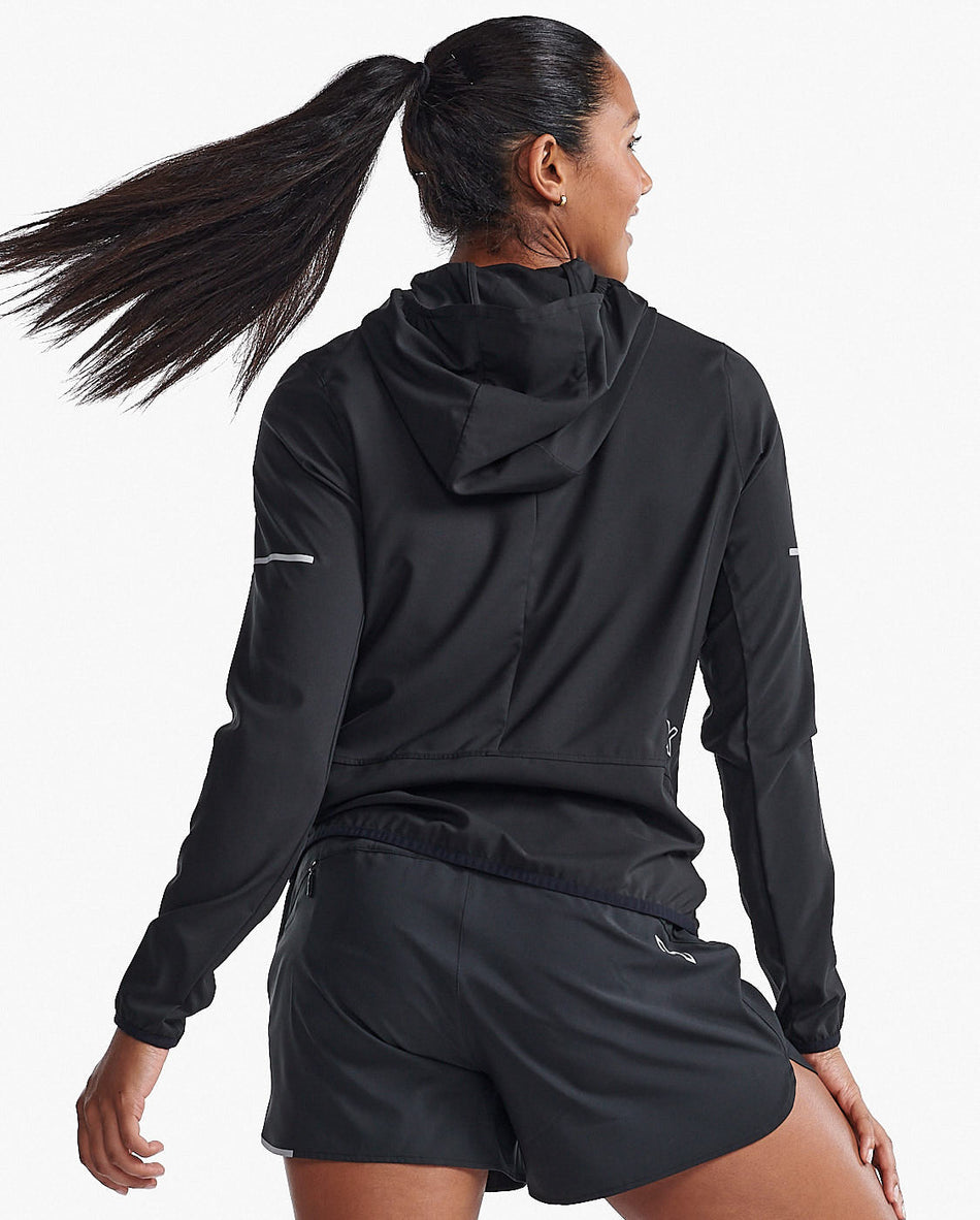 2XU - Aero Jacket Windjacke Damen - black/silver reflective - 2X - WR7205A - BLK/SRF - XS - Sportbrands24