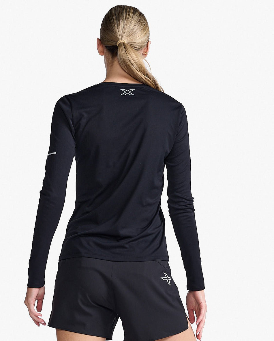 2XU - Aero Longsleeve Damen - black/silver reflective - 2X - WR6564A - BLK/SRF - XS - Sportbrands24