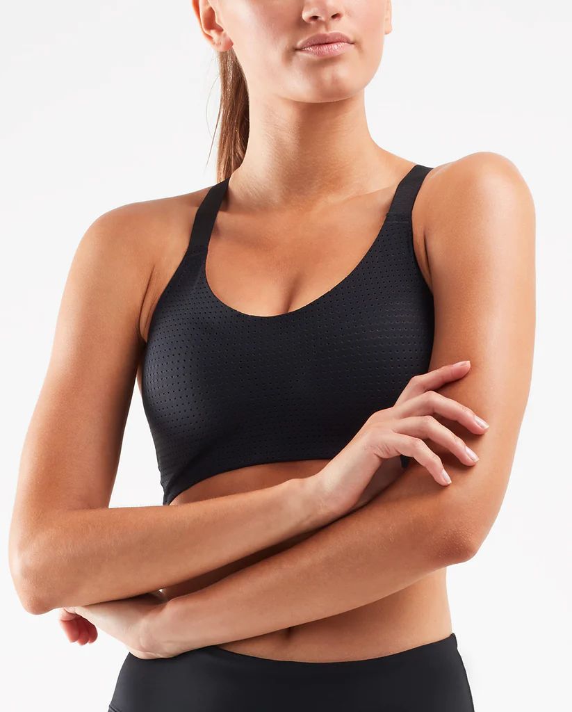 2XU - Aero Medium Impact Bra BH Damen - black/black - 2X - WR6347A - BLK/BLK - XS - Sportbrands24