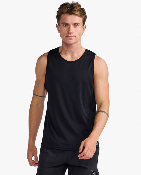 2XU - Aero Tank Tanktop Herren - black/silver reflective - 2X - MR6676A - BLK/SRF - XS - Sportbrands24