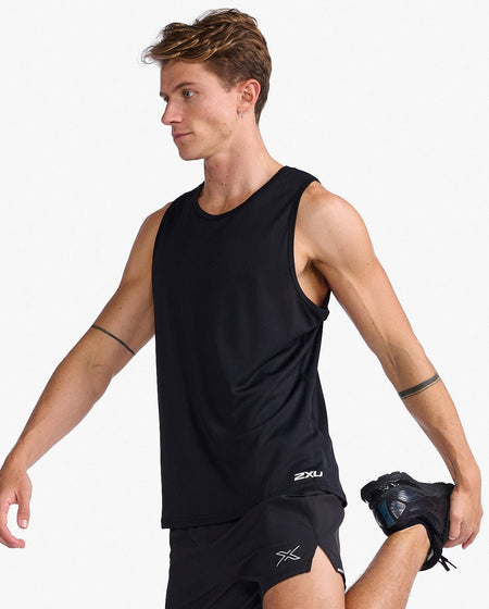 2XU - Aero Tank Tanktop Herren - black/silver reflective - 2X - MR6676A - BLK/SRF - XS - Sportbrands24