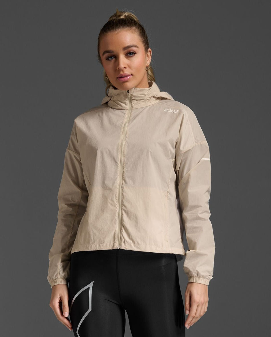 2XU - Aero Windbreaker Windjacke Damen - moon/white reflective - 2X - WR7204A - MNG/WRF - XS - Sportbrands24