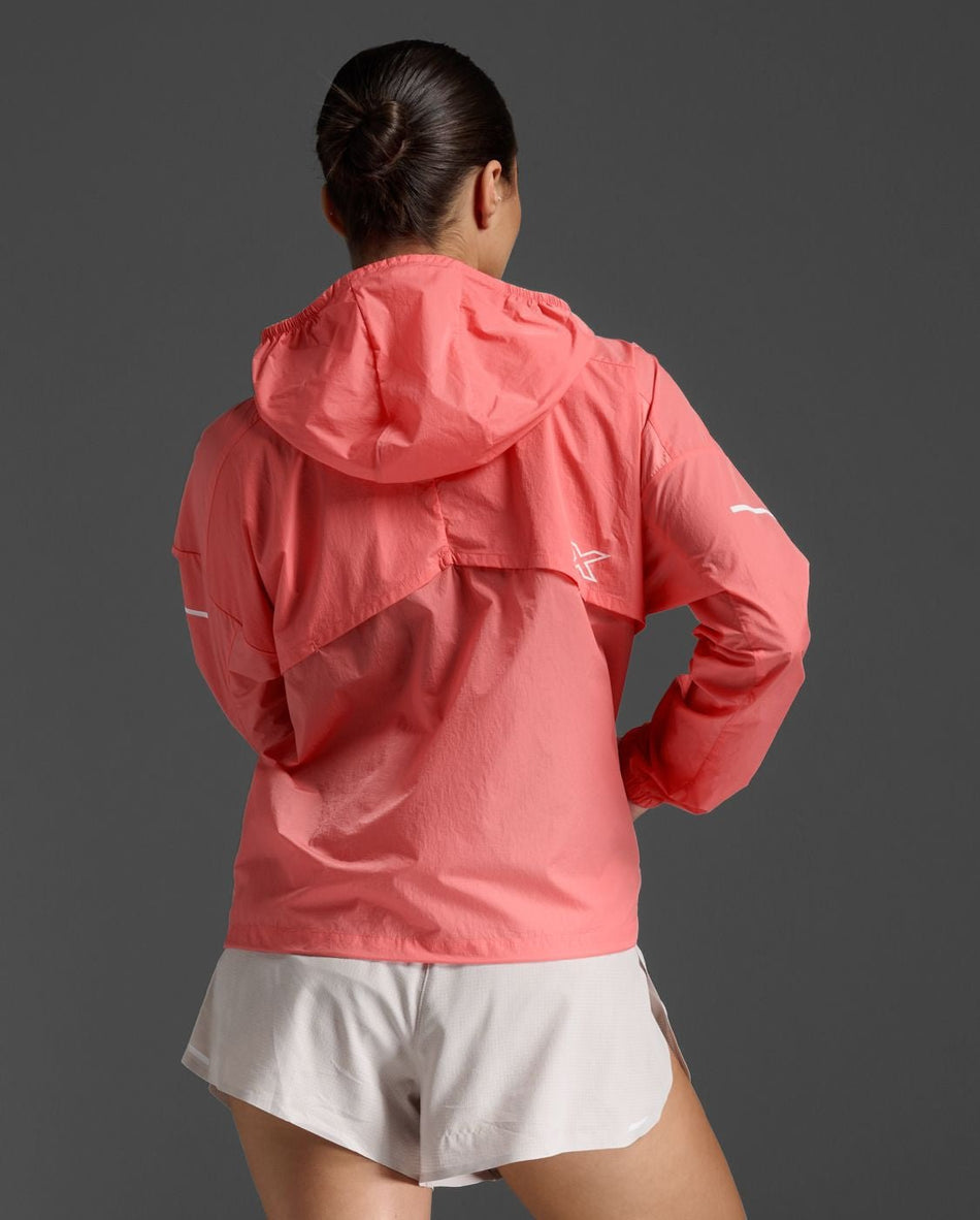 2XU - Aero Windbreaker Windjacke Damen - pink glow/white reflective - 2X - WR7204A - PKG/WRF - XS - Sportbrands24