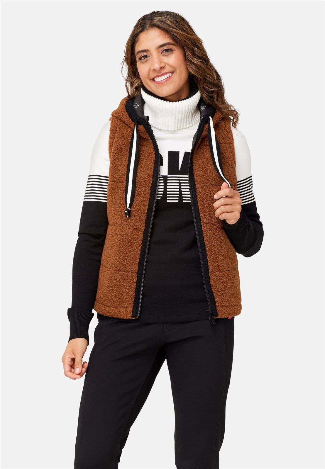 Krimson Klover - Bella Hoody Vest Weste Damen - pecan - KK - F24208 - 212 - XS - Sportbrands24