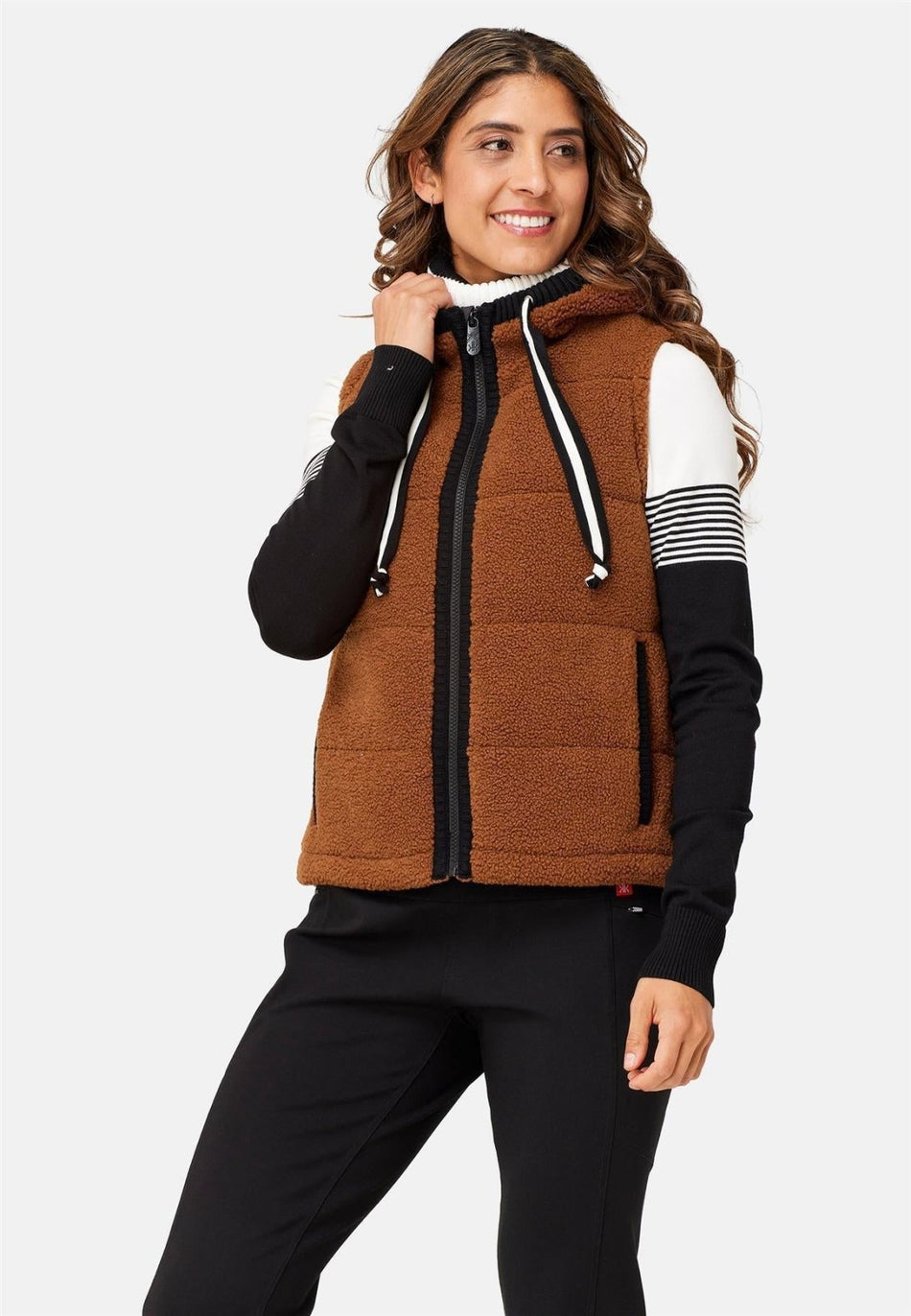 Krimson Klover - Bella Hoody Vest Weste Damen - pecan - KK - F24208 - 212 - XS - Sportbrands24