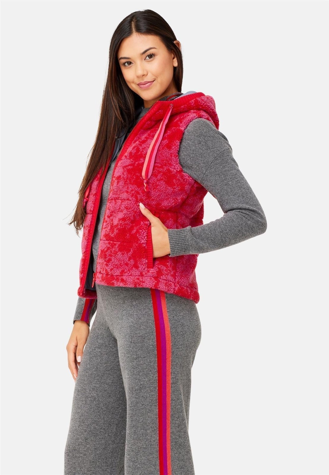 Krimson Klover - Bella Hoody Vest Weste Damen - pink bloom - KK - F24208 - 699 - XS - Sportbrands24