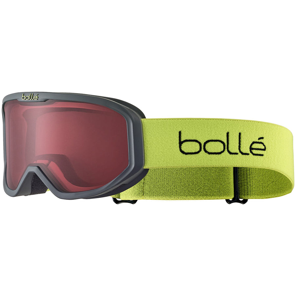 Inuk Skibrille Kleinkinder - black & acid matte - vermillon cat 2