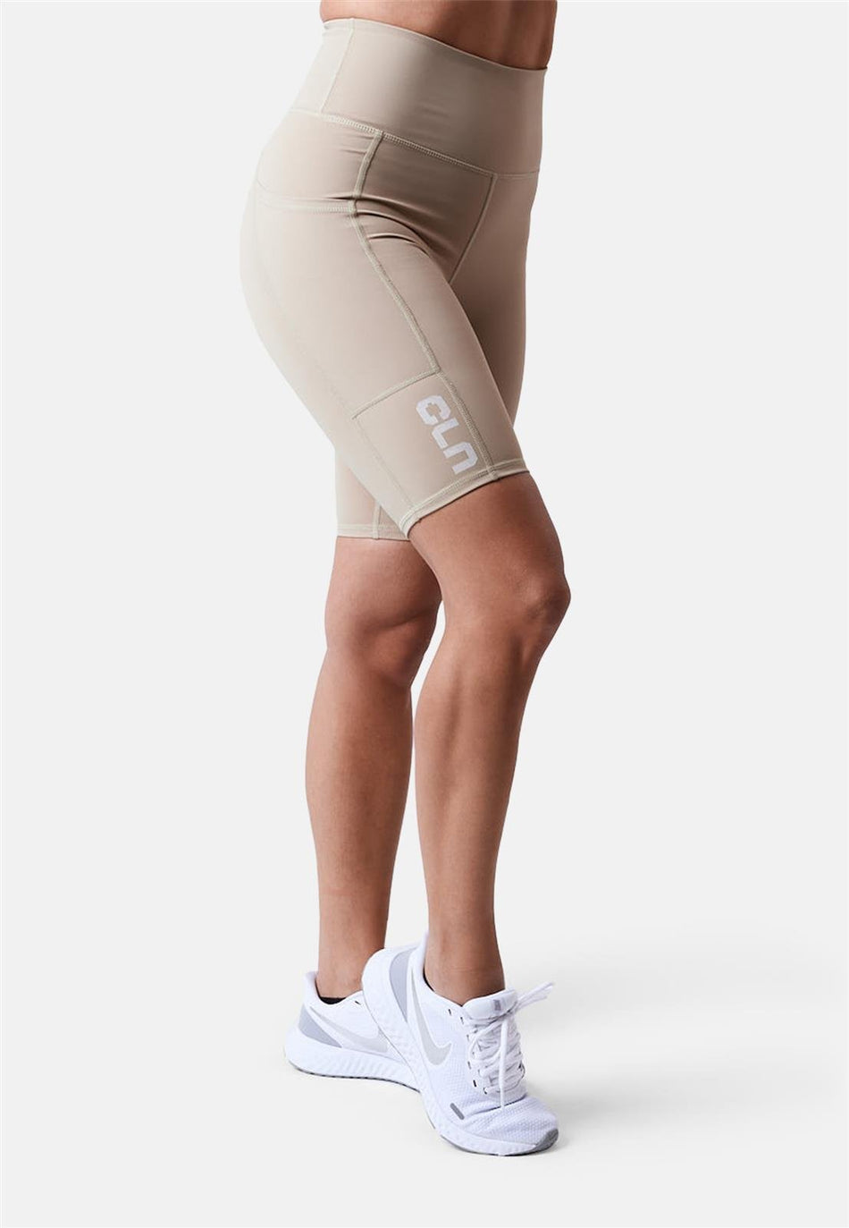 CLN Athletics - Bike Pocket Shorts Damen - beige - CLN - 3131 - 49 - XS - Sportbrands24