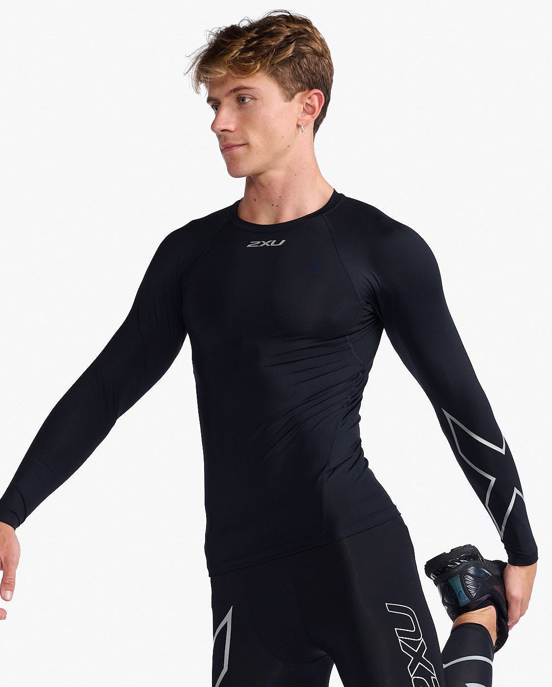 2XU - Core Compression Long Sleeve Longsleeve Herren - black/silver - 2X - MA6398A - BLK/SIL - S - Sportbrands24