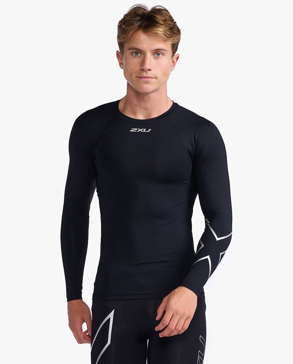 2XU - Core Compression Long Sleeve Longsleeve Herren - black/silver - 2X - MA6398A - BLK/SIL - S - Sportbrands24