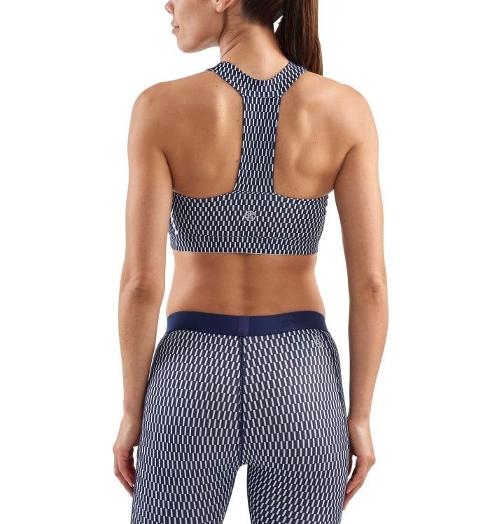 Skins - Speed Sport - BH Damen - Textured Square Navy/White - SK-DA40720135026FM - Sportbrands24