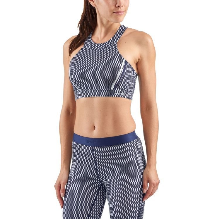 Skins - Speed Sport - BH Damen - Textured Square Navy/White - SK-DA40720135026FXS - Sportbrands24