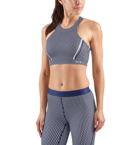 Skins - Speed Sport - BH Damen - Textured Square Navy/White - SK-DA40720135026FXS - Sportbrands24