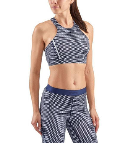Skins - Speed Sport - BH Damen - Textured Square Navy/White - SK-DA40720135026FXS - Sportbrands24