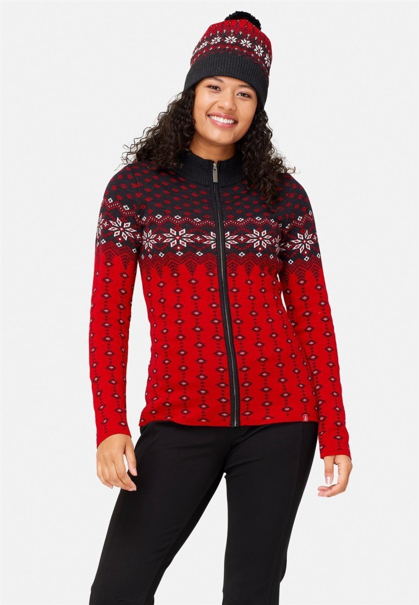 Krimson Klover - Glade Cardigan Damen - racing red - KK-F24705-620-L - Sportbrands24