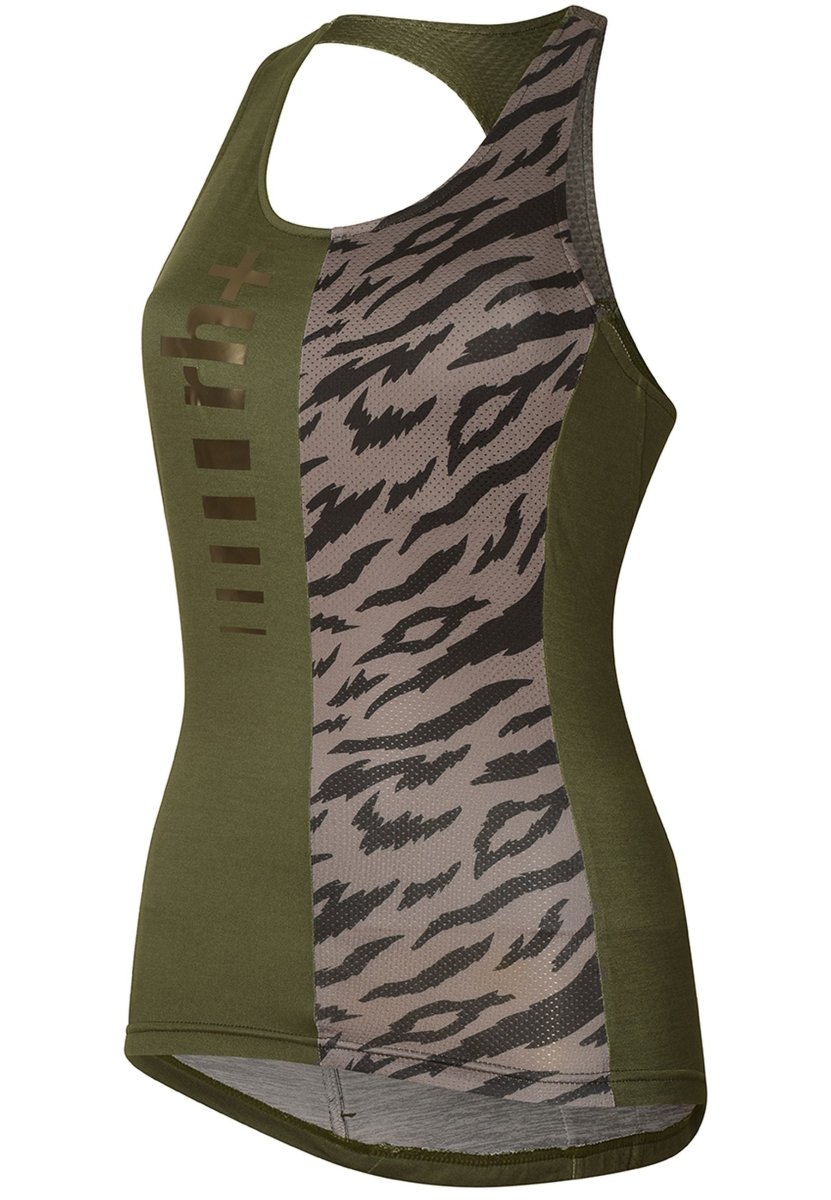 RH+ - Logo W Top Fahrradtrikot Damen - kaki/java - RHB - ECD0862 - 59F - L - Sportbrands24
