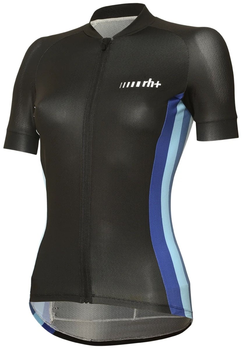 RH+ - Rainbow W Jersey Radtrikot Damen - black/rainbow blue - RHB - ECD0930 - 99D - L - Sportbrands24