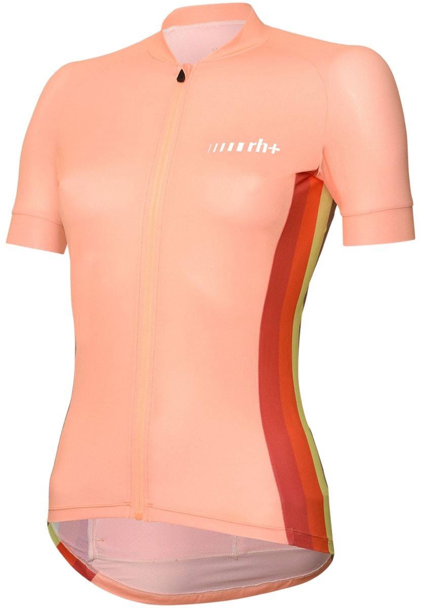 RH+ - Rainbow W Jersey Radtrikot Damen - apricot/rainbow green - RHB - ECD0930 - 89K - XL - Sportbrands24