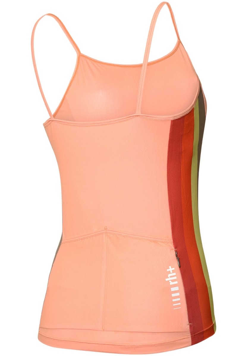 RH+ - Rainbow W Spaghetto Fahrradtrikot Damen - apricot/rainbow green - RHB-ECD0939-89K-XS - Sportbrands24