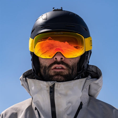 Delayon Eyewear - Explorer Skibrille - Hornet Yellow - Sens® Red (VLT 35%) - DL-C1-23-82477 - Sportbrands24