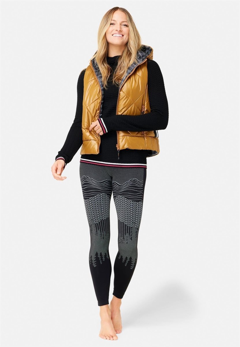 Krimson Klover - Vesta Hooded Reversible Vest Steppweste Damen - hazel/black - KK-F23140-219-XS - Sportbrands24