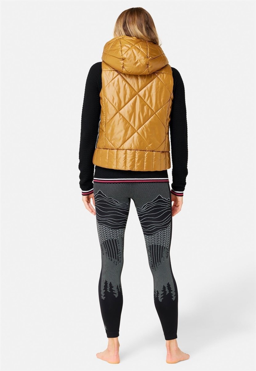 Krimson Klover - Vesta Hooded Reversible Vest Steppweste Damen - hazel/black - KK-F23140-219-XS - Sportbrands24