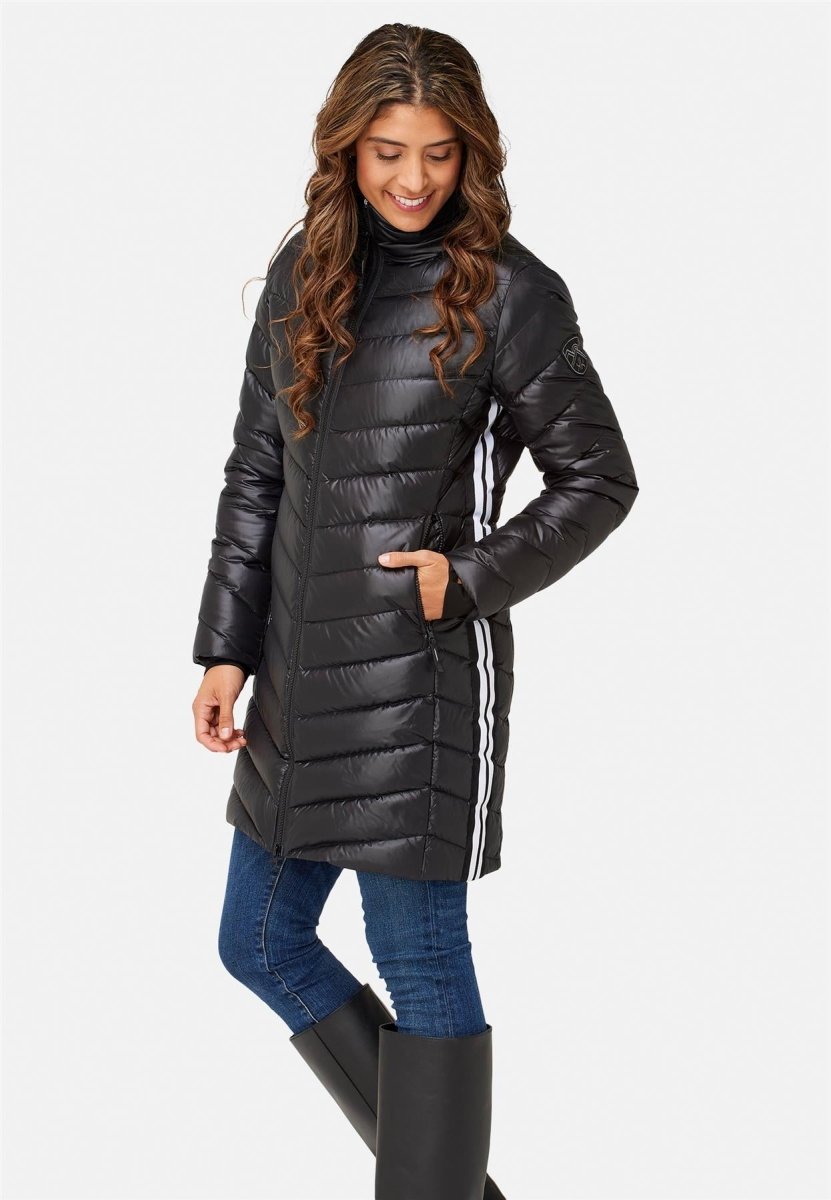 Krimson Klover - Compass Long Down Jacket Daunenjacke Damen - black - KK-F24102-001-XS - Sportbrands24