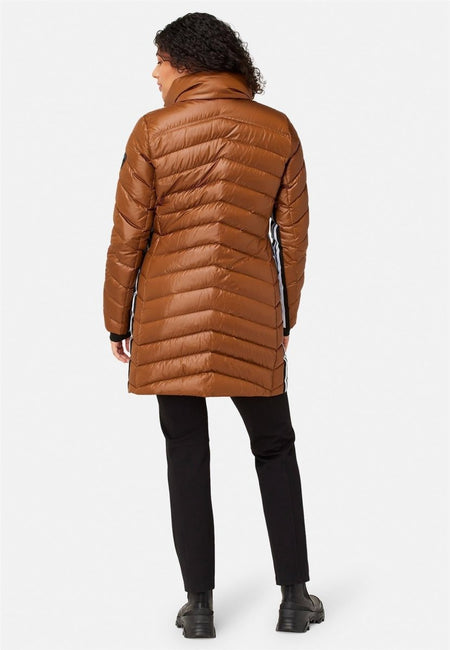 Krimson Klover - Compass Long Down Jacket Daunenjacke Damen - pecan - KK-F24102-212-XS - Sportbrands24