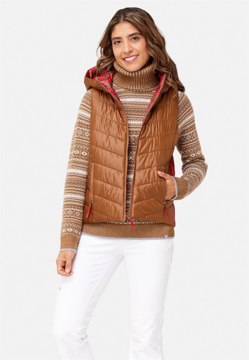 Krimson Klover - Vesta Reversible Vest Weste Damen - pecan - KK-F24104-212-XS - Sportbrands24