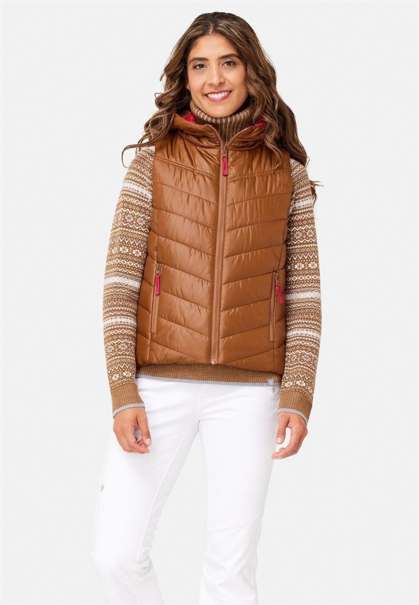 Krimson Klover - Vesta Reversible Vest Weste Damen - pecan - KK-F24104-212-XS - Sportbrands24