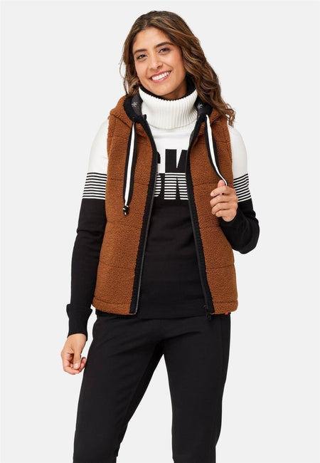 Krimson Klover - Bella Hoody Vest Weste Damen - pecan - KK-F24208-212-XS - Sportbrands24