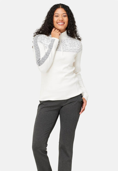 Krimson Klover - Summit Zip Neck Pullover Damen - snow - KK-F24709-101-XS - Sportbrands24