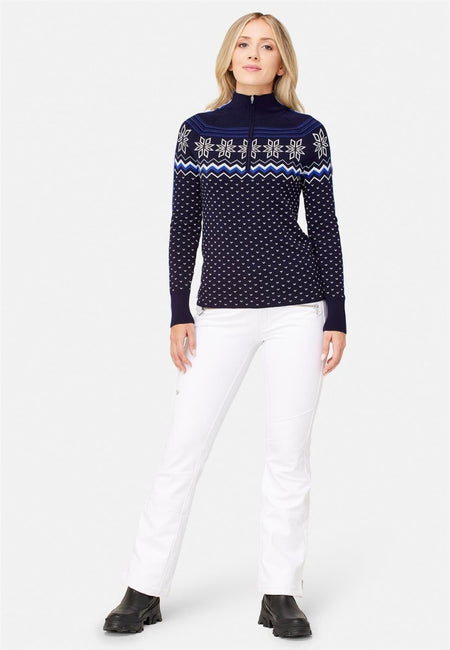 Krimson Klover - Snowhut Zip Neck Pullover Damen - navy - KK-F24713-413-XS - Sportbrands24