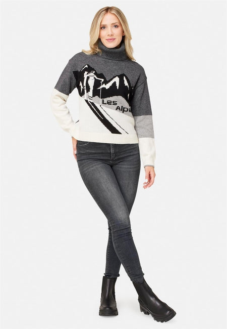 Krimson Klover - Les Alpes Turtleneck Pullover Damen - charcoal - KK-F24730-010-XS - Sportbrands24