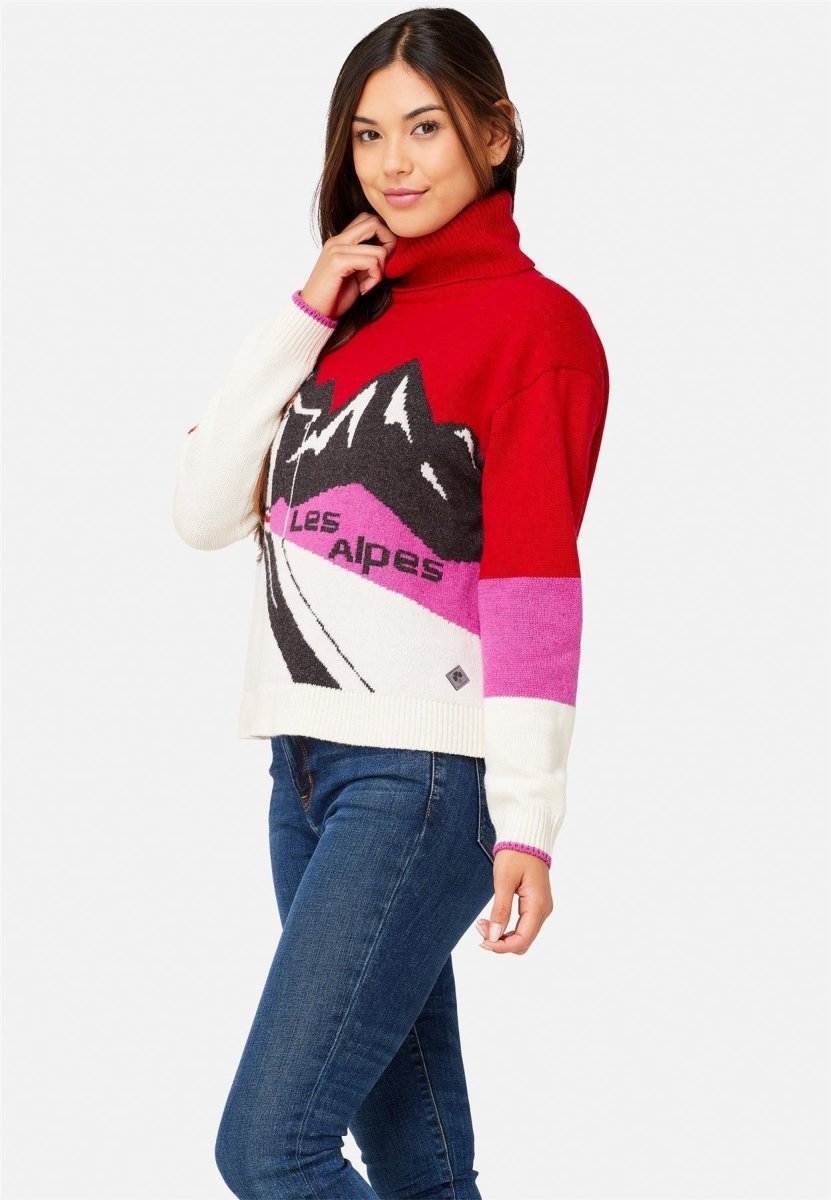 Krimson Klover - Les Alpes Turtleneck Pullover Damen - racing red - KK-F24730-620-XS - Sportbrands24