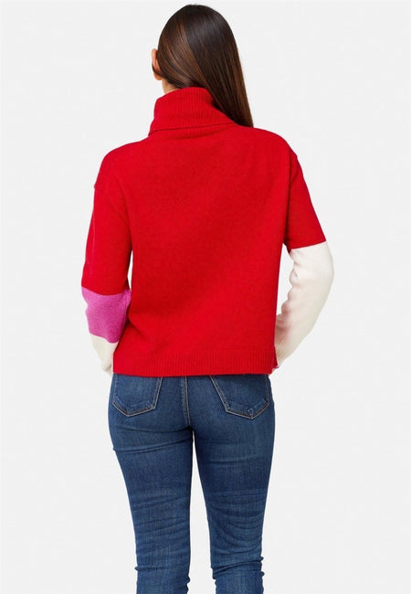 Krimson Klover - Les Alpes Turtleneck Pullover Damen - racing red - KK-F24730-620-XS - Sportbrands24