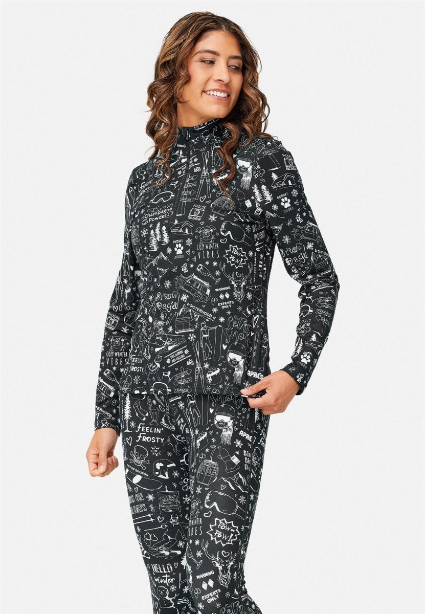 Krimson Klover - Graffiti Top Baselayer - Top Damen - black - KK-F24818-935-XS - Sportbrands24