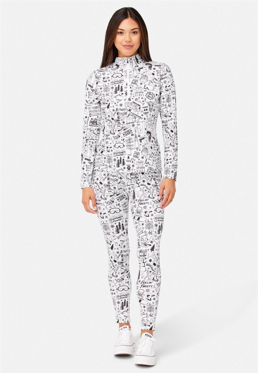 Krimson Klover - Graffiti Top Baselayer - Top Damen - white - KK-F24818-957-XS - Sportbrands24