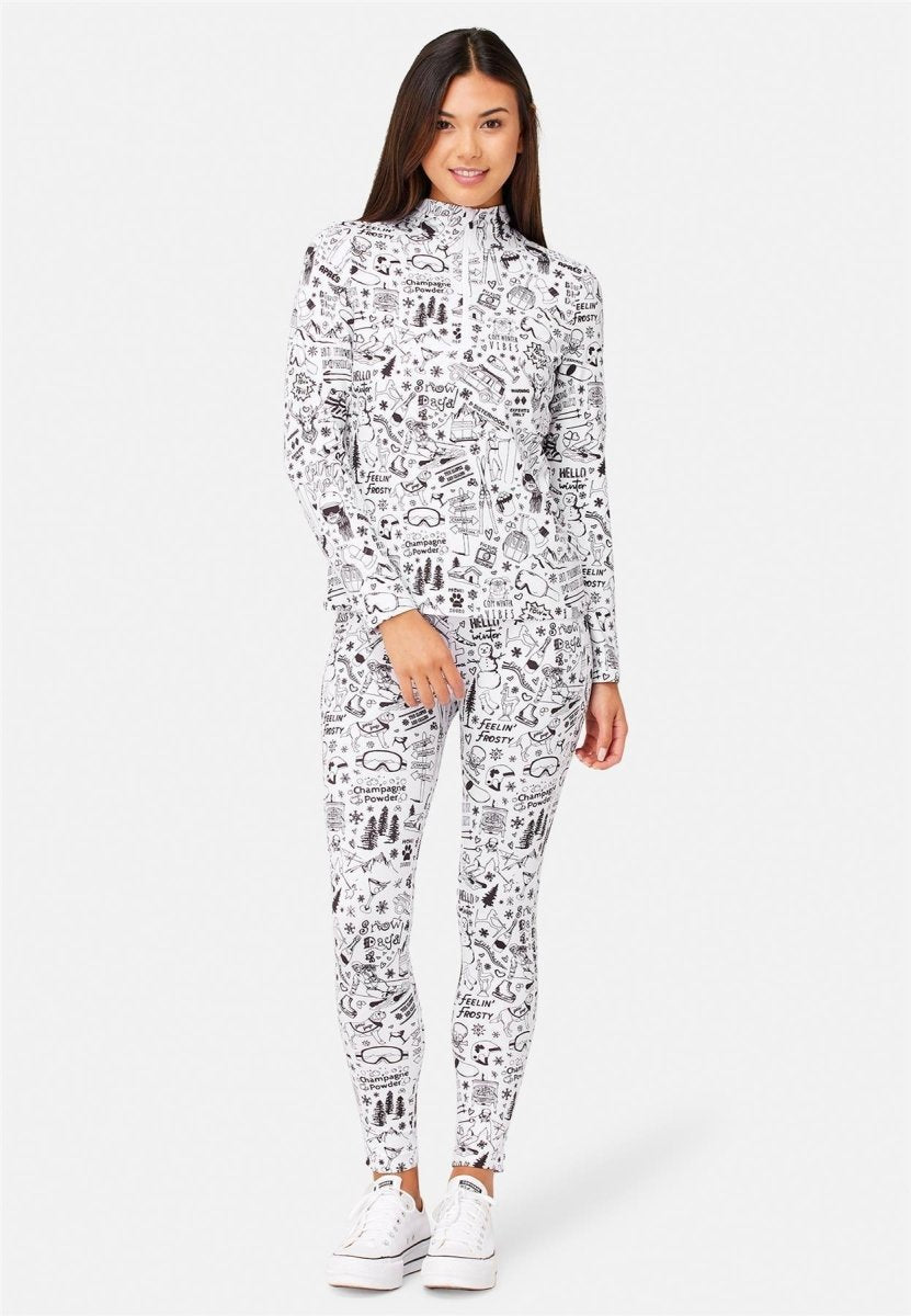 Krimson Klover - Graffiti Top Baselayer - Top Damen - white - KK-F24818-957-XS - Sportbrands24