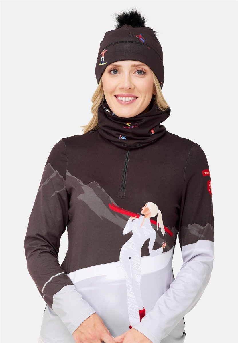 Krimson Klover - Multi Skiers Beanie Damen - multi skiers black - KK-F24925-916-OS - Sportbrands24