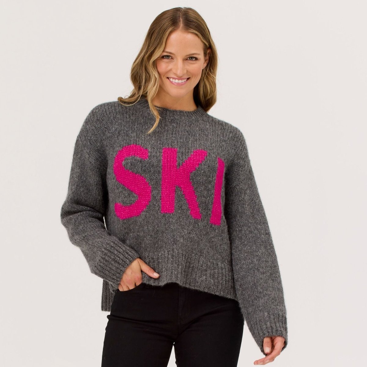 Krimson Klover - Ski Sweater Alpaka - Strickpullover Damen - medium gray - KK-F25506-037-XS - Sportbrands24